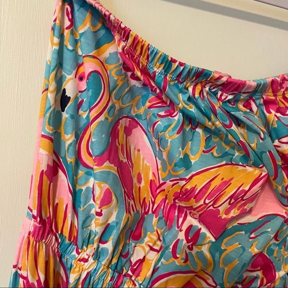 Lilly Pulitzer flamingo 🦩 Marlisa maxi dress in peel and eat - Picture 4 of 14